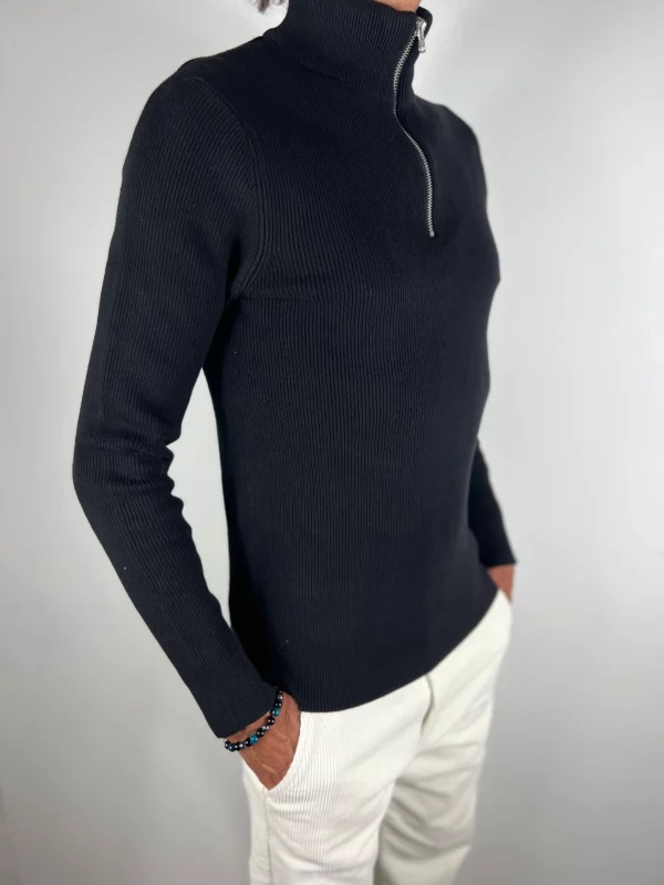 Pull Col Camioneur Noir - Only & Sons