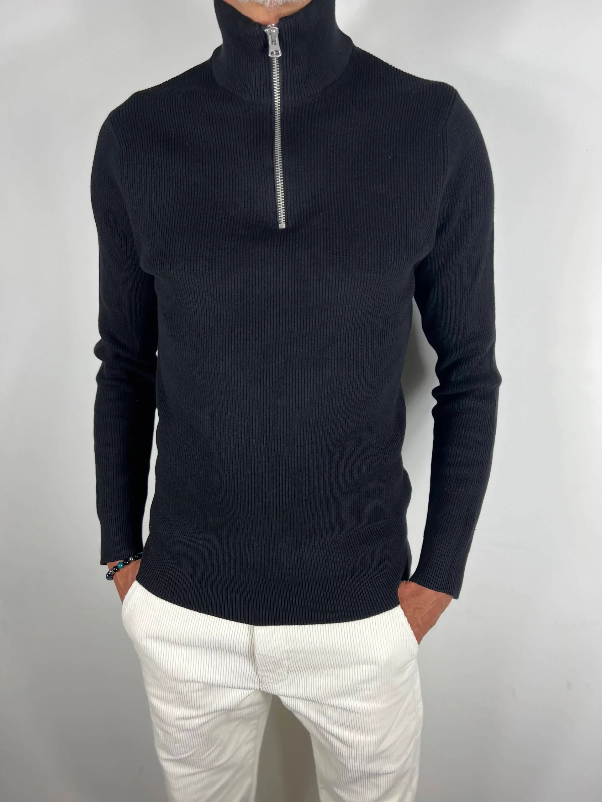 Pull Col Camioneur Noir  Only & Sons - IPSWAY